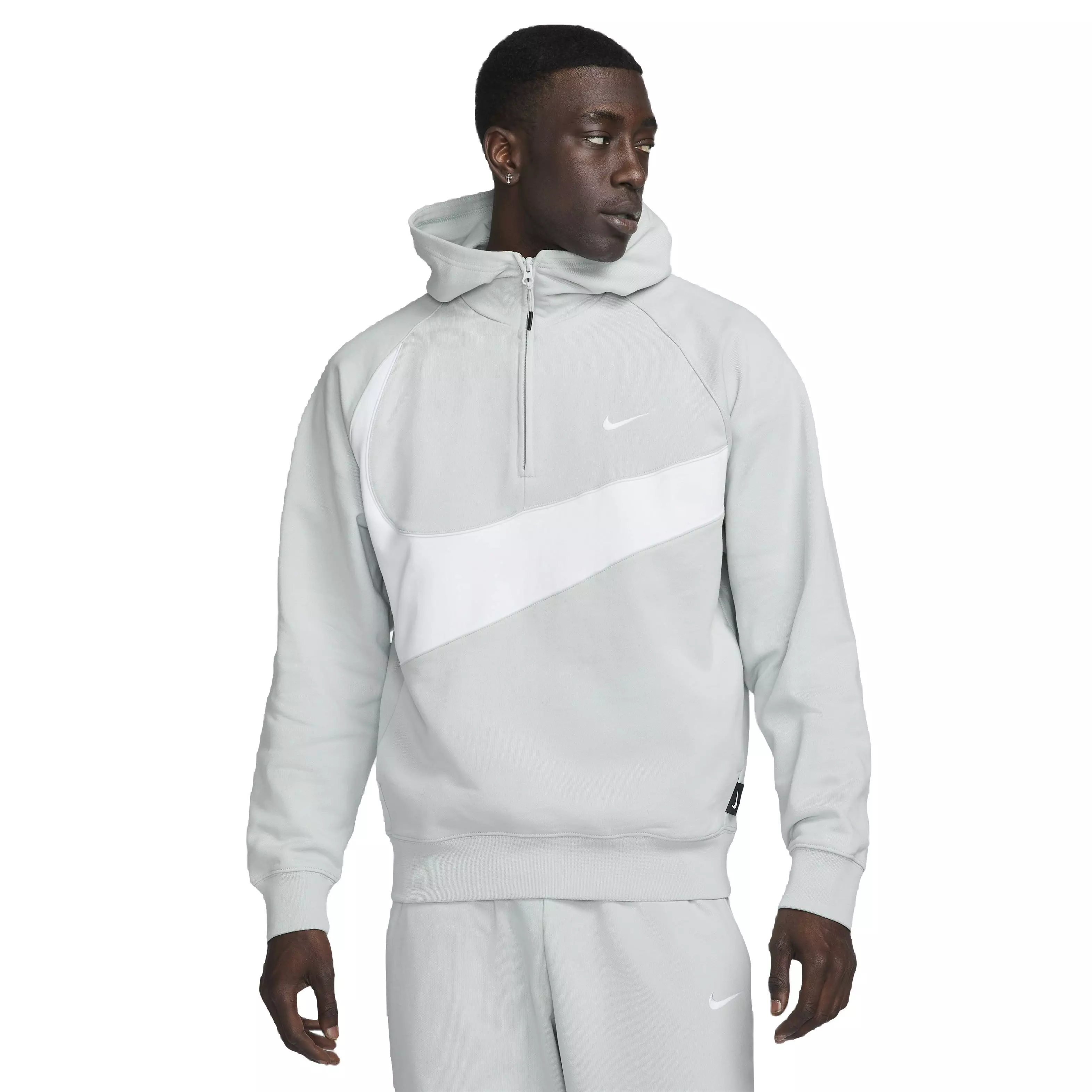 Nike best sale silver hoodie
